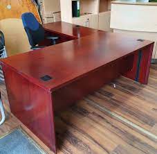 Buy l shaped desk and get the best deals at the lowest prices on ebay! Mahogany Wood Veneer Executive L Shaped Desk The Office Furniture Place