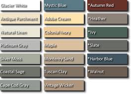 Vinyl Siding Color Chart Vinyl Siding Colors Siding