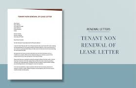 tenant non renewal of lease letter in