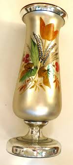 Antique Mercury Glass Vase Victorian
