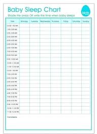 Printable Baby Schedule Template Andbeyondshop Co