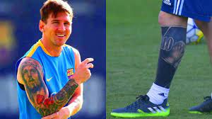 Lionel messi has a tattoo which stands out on the bottom of his left leg. Lionel Messi S Tattoos Meanings Youtube