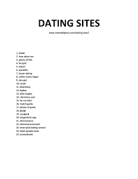 A list of dating sites