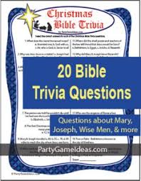 Challenge them to a trivia party! Christmas Bible Trivia Questions Printable Games