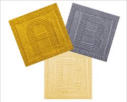 Free Alphabet Dishcloth Or Afghan Squares Knitting Pattern
