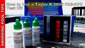 How To Use A Taylor Complete Fas Dpd Pool Water Test Kit K 2006