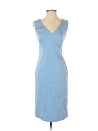 Details About Philosophy Di Alberta Ferretti Women Blue Casual Dress 40 Italian