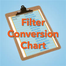 Pump Filter Conversion Chart Cstore1