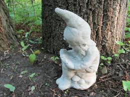 12 1 2 tall cement gnome elf reading