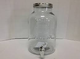 2 gal glass mason jar jug party drink