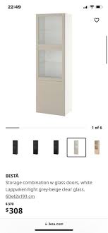 Besta Ikea Tall White Storage Cabinet