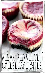 vegan red velvet cheesecake bites it