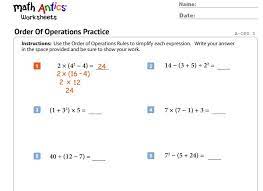 Order Of Operations And Our Mini Lab