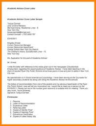 Sample Cover Letter For Academic Advisor Zaxa Tk