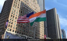flag hoisted at new york s times square