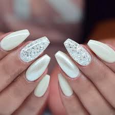 Collection by mikas nail designs. Acrylic Coffin White Nail Designs Nail And Manicure Trends
