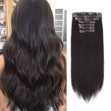 Maybe you would like to learn more about one of these? Amazon Com Lovrio 9a Grade Black Human Hair Extensions Clip In Hair Off Black Color Invisible Double Weft Remy Straight Virgin Hair 120g 7 Pcs 18 Clips 20 Inch Beauty