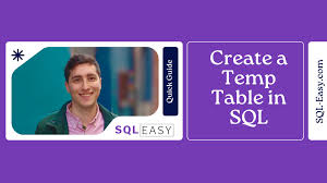 sql temp table how to create a