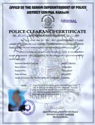 police clearance certificate complete