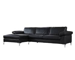 Browse wooden l shaped sofas at reasonable price at urban ladder. Modern Large Faux Leather Sectional Sofa L Shape Couch With Extra Wide Chaise Lounge Black