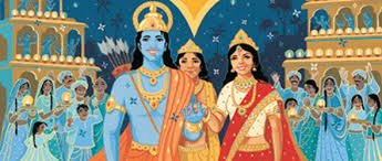 Image result for rama celebrates diwali