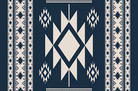 ethnic navajo seamless pattern blue