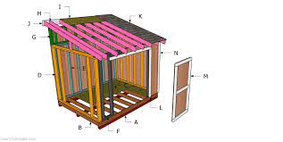 8x10 lean to shed roof plans