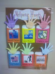 Helping Hands Classroom Job Chart Write The Childs Name On