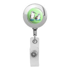 Amazon.com : Pair of Blue Footed Boobies Retractable Reel Premium Metal  Chrome Badge ID Card Holder Clip : Office Products