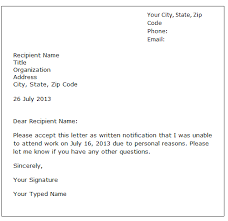 I have attached alongside a medical certificate. Leave Of Absence Letter Sample Formal Letter Samples