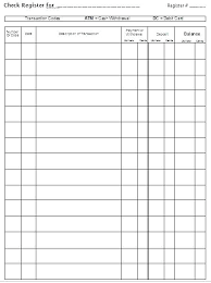 Free Check Register Form Printable Checkbook Sheets Balance Sheet