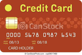 Yellow and red credit card. Plastic Credit Card Brown Credit Card With Brown Halftone Texture And Yellow Text Canstock