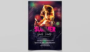 Summer Girls Party Free Psd Flyer Template Studioflyers Com