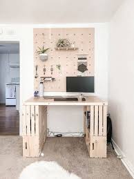 Easy Diy Wood Crate Desk Perfect For