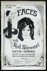 Faces w/Rod Stewart Cactus Buffalo NY 1971 Concert Poster - Listing # 9241