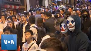 Fight for freedom, stand with hong kong. Hong Kong Police Fire Tear Gas At Halloween Protesters Youtube