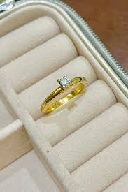 yellow gold enement ring