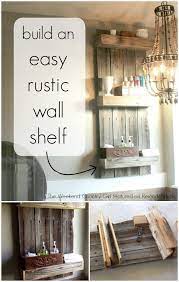 Build An Easy Rustic Bathroom Shelf