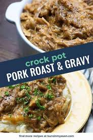crock pot pork roast and gravy buns