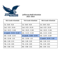 2023 2024 jms bell schedule jefferson