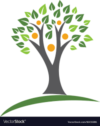 family tree logo template royalty free