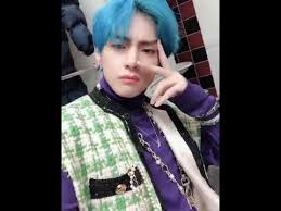 If you want to dye your hair red, take a look first and choose your shade. Taehyung With A Blue Hair On Behind The Scene Of Persona Concept Photo Youtube