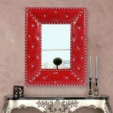 Red Rivet Decoration Mirror Decor Re01