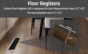 cast aluminum floor register 2 x 12