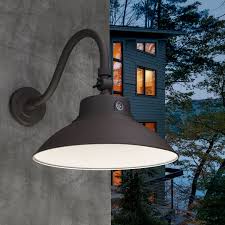 Breakwater Bay Brice Led Outdoor Barn Light With Dusk To Dawn Reviews Wayfair