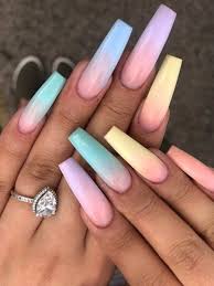 ombre pastel coffin nail art pictures