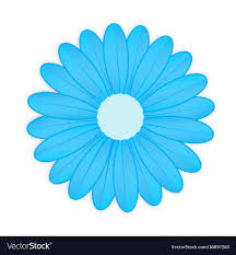 blue flower on white background royalty
