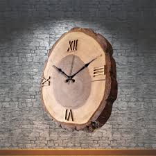 Natural Solid Wood Wall Clock Wall