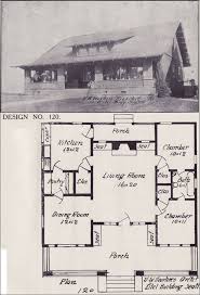 1908 Bungalow House Plan Side Gabled