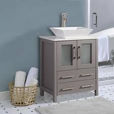 Your email address will not be published. Vanity Art Ravenna 24 In W X 18 5 In D X 36 In H Bathroom Vanity In Grey With Single Basin Top In White Ceramic And Mirror Va3124g The Home Depot